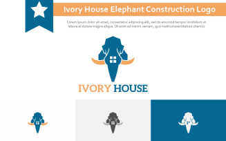 Ivory House Elephant Real Estate Realty Strong Construction Logo
