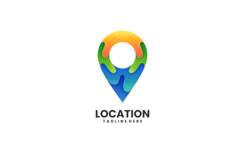 Location Colorful Logo Style Logo Template