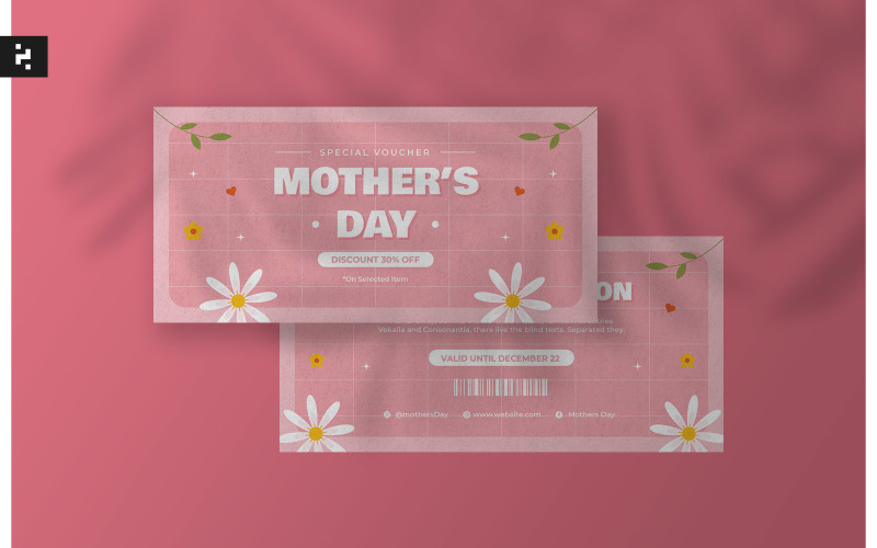 Mother's Day Voucher Template Corporate Identity