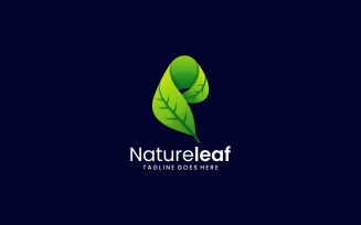 Nature Leaf Gradient Logo Template