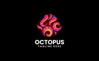 Octopus Gradient Colorful Logo Design