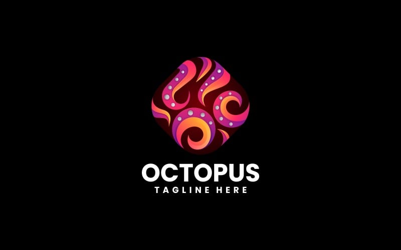 Octopus Gradient Colorful Logo Design Logo Template
