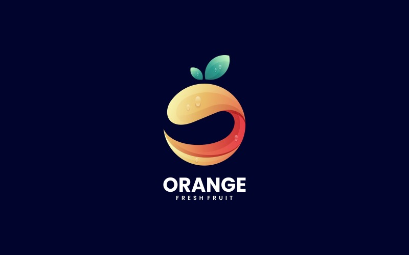 Orange Fresh Gradient Logo Style Logo Template