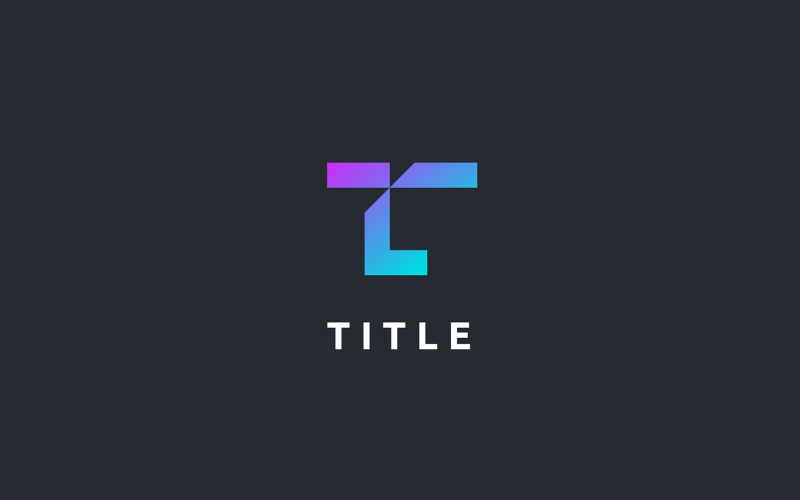 Sleek Iconic T Tech Shade Monogram Logo Logo Template