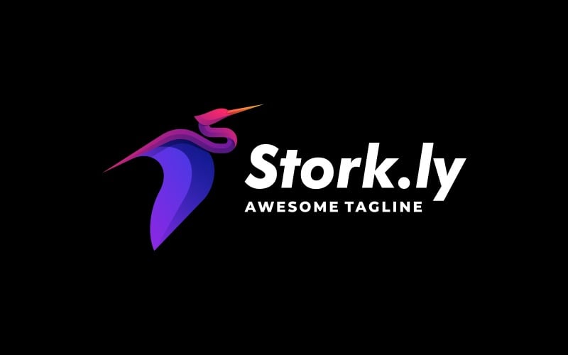 Stork Color Gradient Logo Logo Template