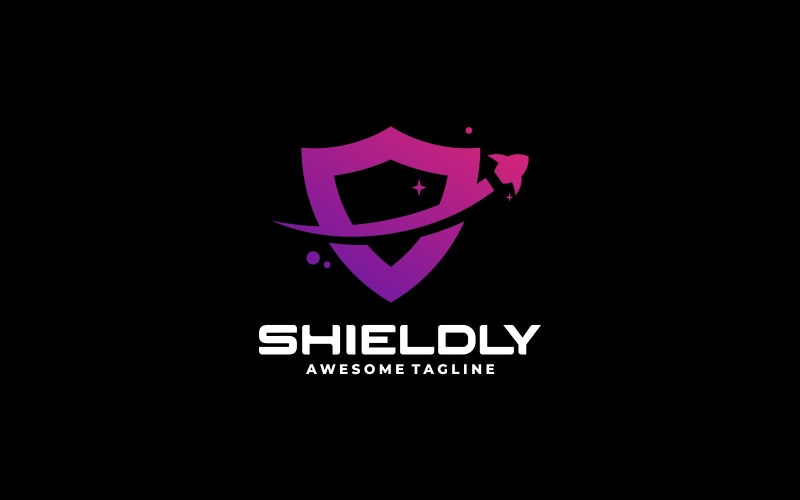 Vector Shield Gradient Logo Logo Template