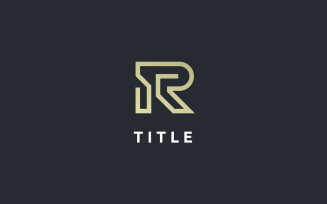 Luxury Iconic R Line Golden Monogram Logo