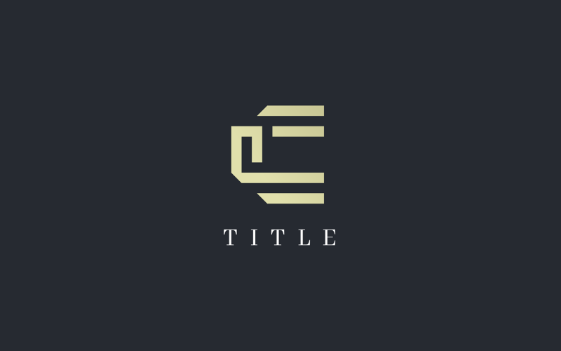 Luxury Sleek CL C Golden Monogram Logo Logo Template