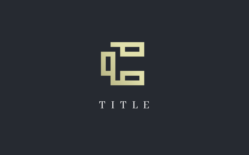 Luxury Sleek CL C Line Monogram Logo Logo Template
