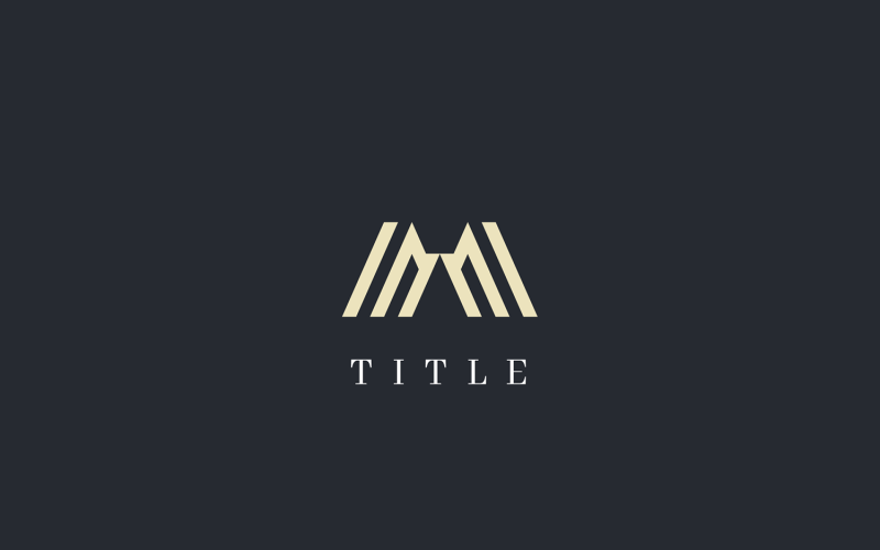Luxury Sleek MMM MM Prestigious Golden Monogram Logo Logo Template