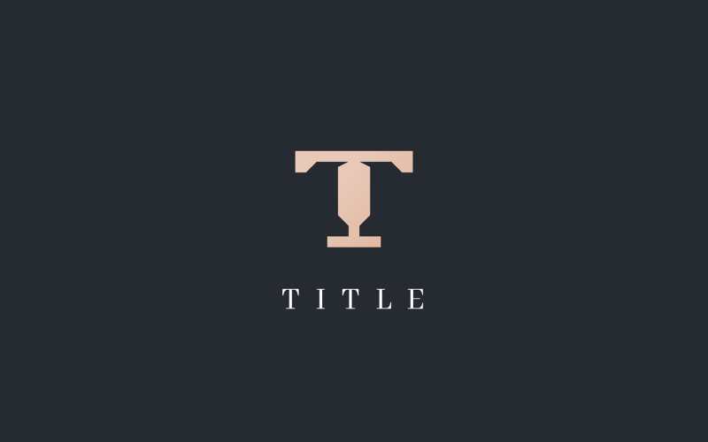 Luxury Sleek T Classic Monogram Logo Logo Template