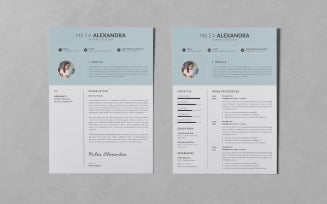 Minimalist Resume CV and Cover Letter PSD Templates