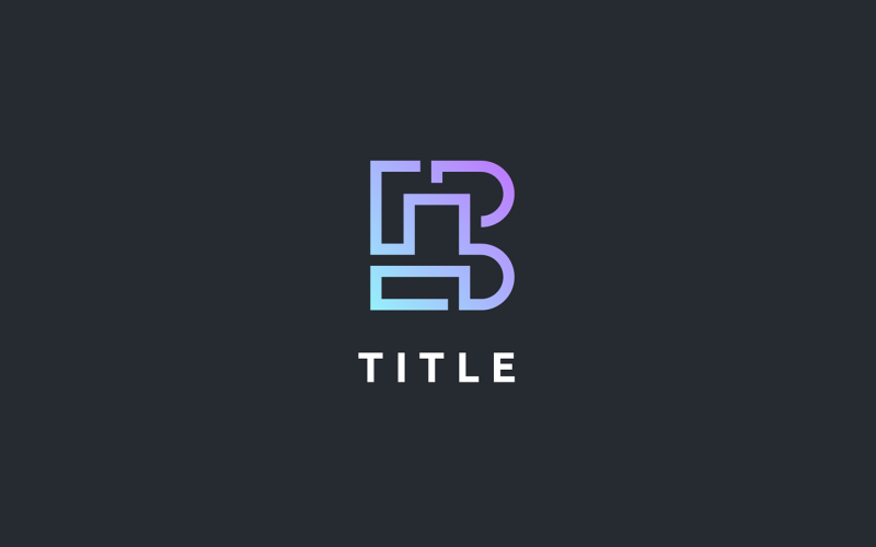 Sleek Iconic B Line Tech Shading Logo Logo Template