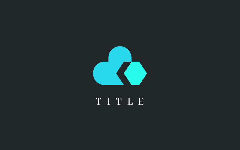 Sleek Iconic Cloud Hexagon Server Storage Data Logo Logo Template