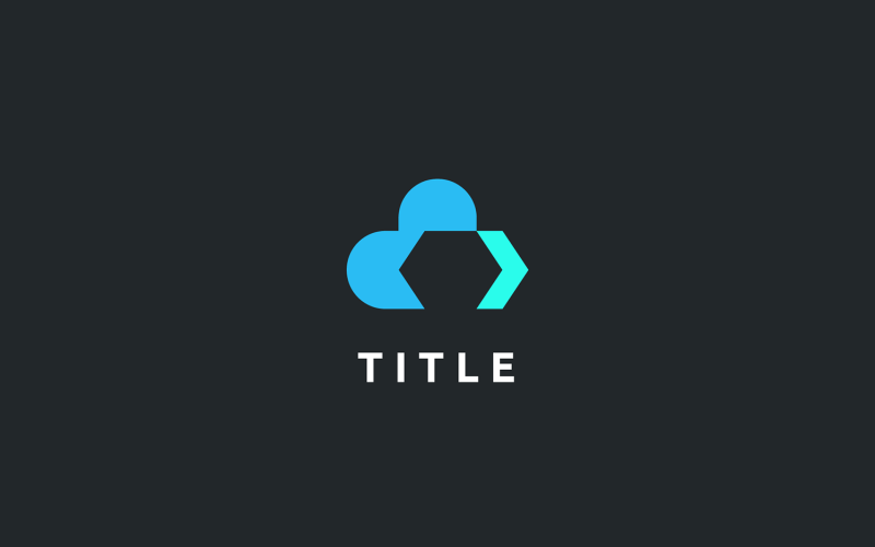 Sleek Iconic Cloud Send Data Deliver Shading Logo Logo Template