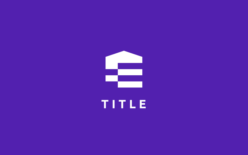 Sleek Iconic E AE Home House Purple Arch Logo Logo Template