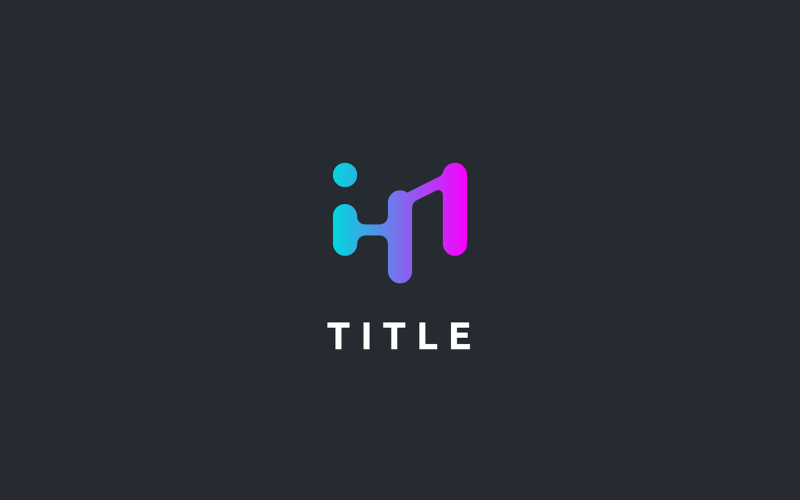Sleek Minimal im mi Data Tech Shade Logo Logo Template