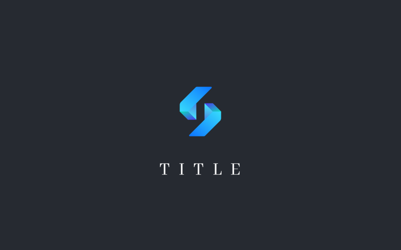 Sleek Minimal S Blue Monogram Tech Logo Logo Template