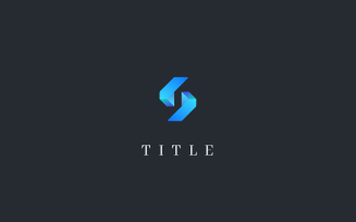 Sleek Minimal S Blue Monogram Tech Logo
