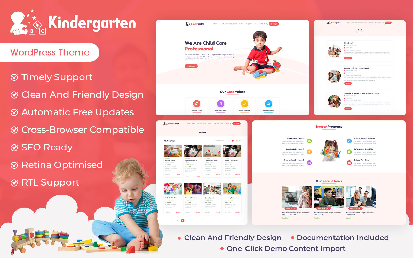 Kindergarten & Play School WordPress  Themes 241003