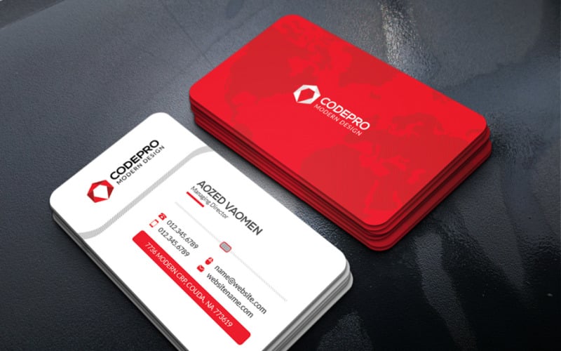 Clean Business Card Template Corporate Identity