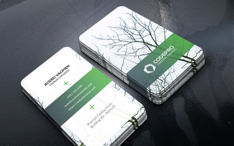 Forest Business Card Template Corporate Identity