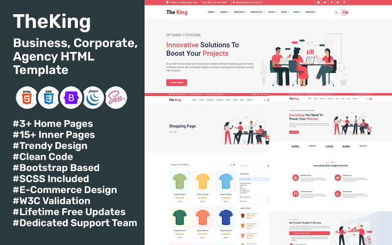TheKing - Business, Corporate, Agency HTML Template Website Template
