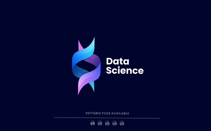 Data Science Gradient Logo Logo Template