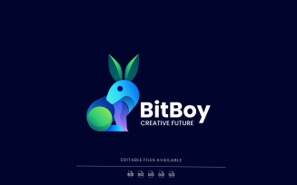 Rabbit Color Gradient Logo