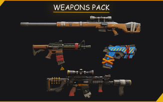 Stylized Weapon Pack Collection 3d Model