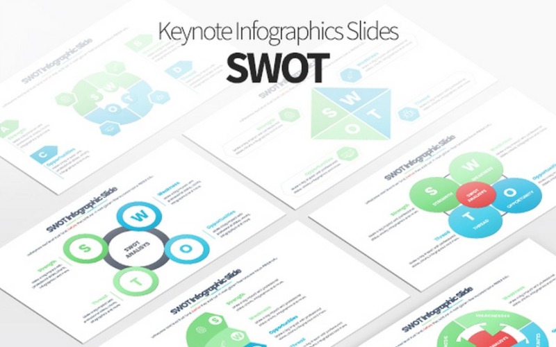 SWOT - Keynote Infographics Slides Keynote Template