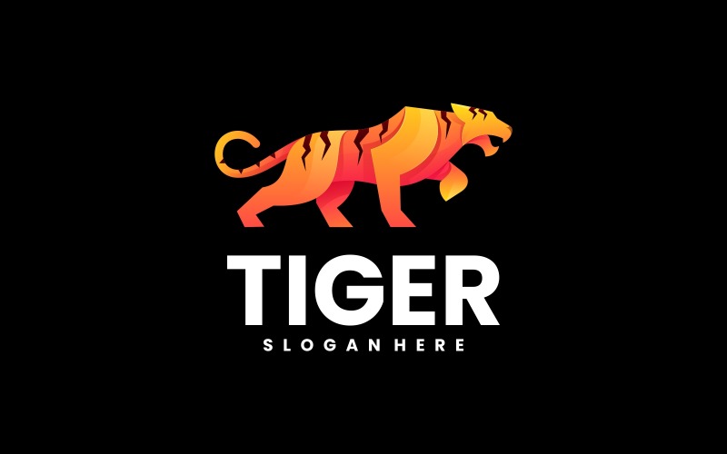 Tiger Color Gradient Logo Logo Template