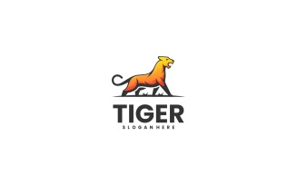 Tiger Gradient Mascot Logo
