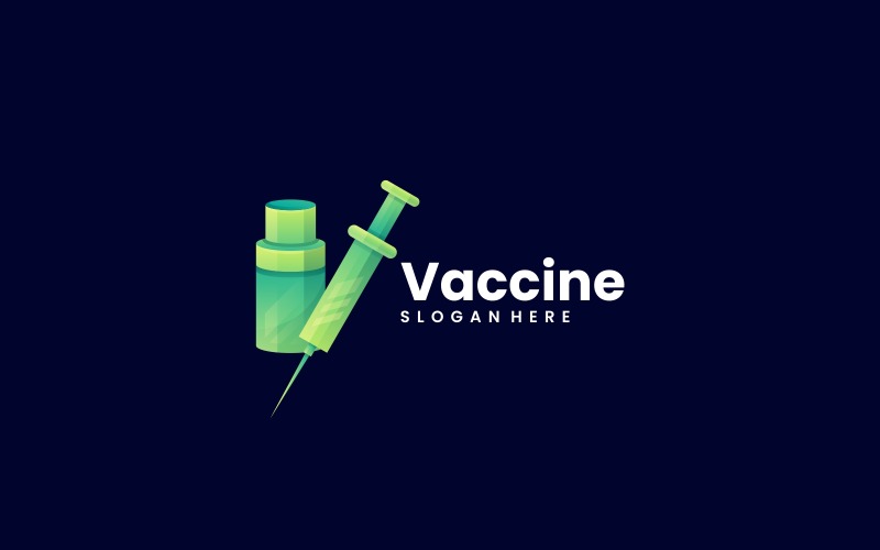 Vaccine Gradient Logo Style Logo Template