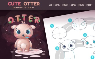 How to Draw Otter Step by Step: Drawing lesson, Graphics Illustration