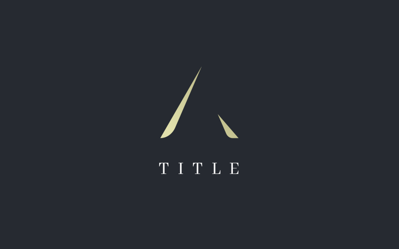 Luxury Lite A Calligraphy Classy Golden Logo Logo Template