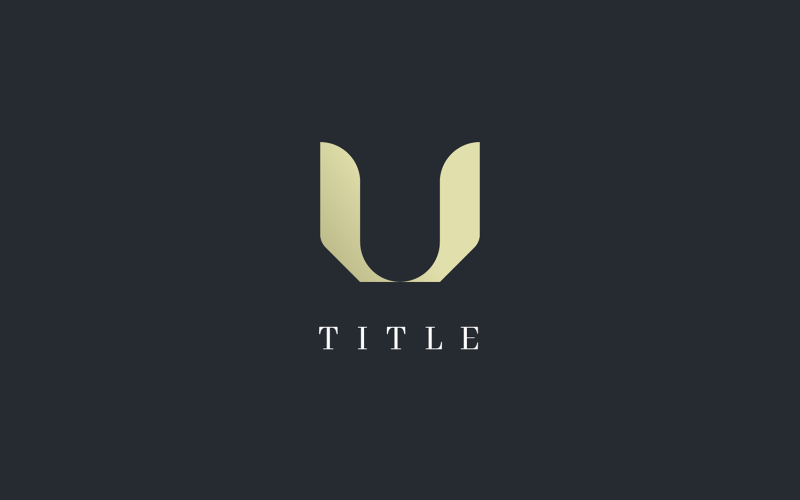 Luxury Lite U Classy Golden Logo Logo Template