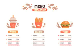 Menu Restaurant Concept Illustration