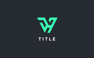 Sleek Lite V Mint App Tech Monogram Logo