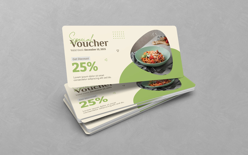 Special Food Voucher PSD Templates Corporate Identity