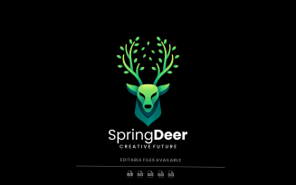 Spring Deer Gradient Logo