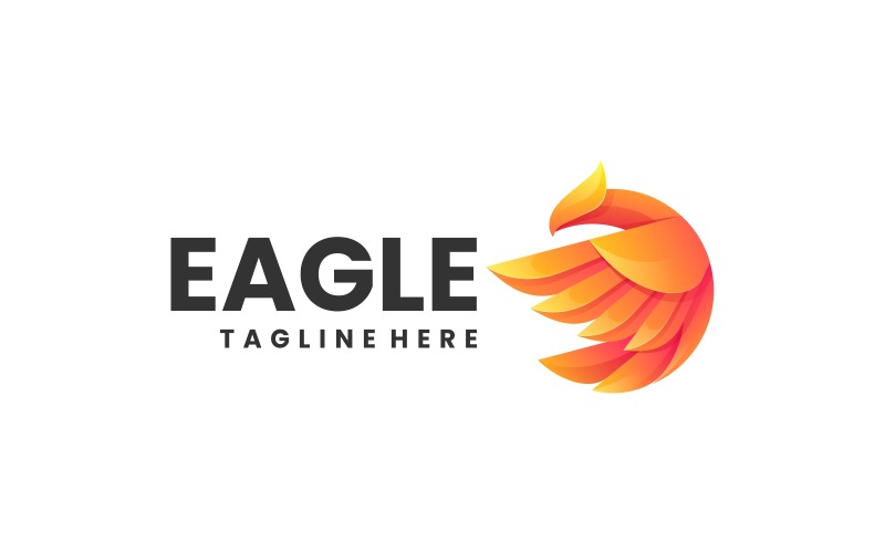 Flying Eagle Gradient Logo Style Logo Template