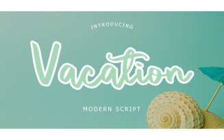 Vacation Modern Script Font - Vacation Modern Script Font