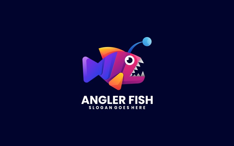 Anglerfish Gradient Colorful Logo Logo Template