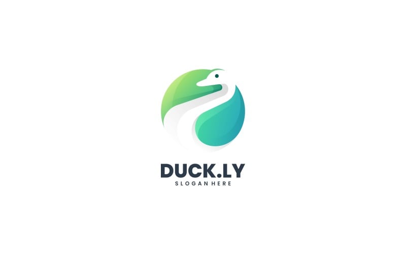Duck Negative Space Logo Style Logo Template