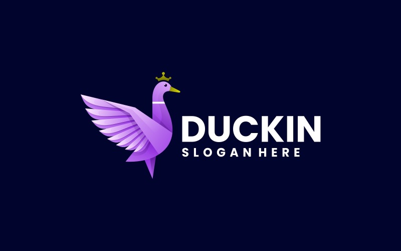 Elegant Duck Gradient Logo Logo Template