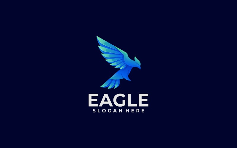 Freedom Eagle Gradient Logo Logo Template
