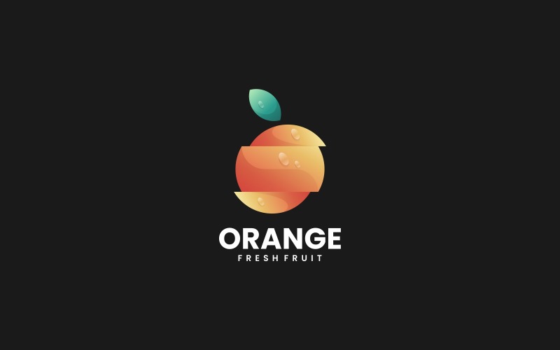 Fresh Orange Color Gradient Logo Logo Template