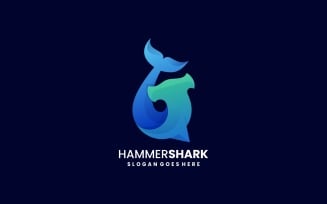 Hammer Shark Gradient Logo