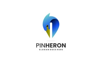 Pin Heron Gradient Logo Style